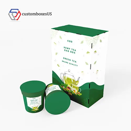 Custom CBD  Hemp Teabags Packaging Boxes