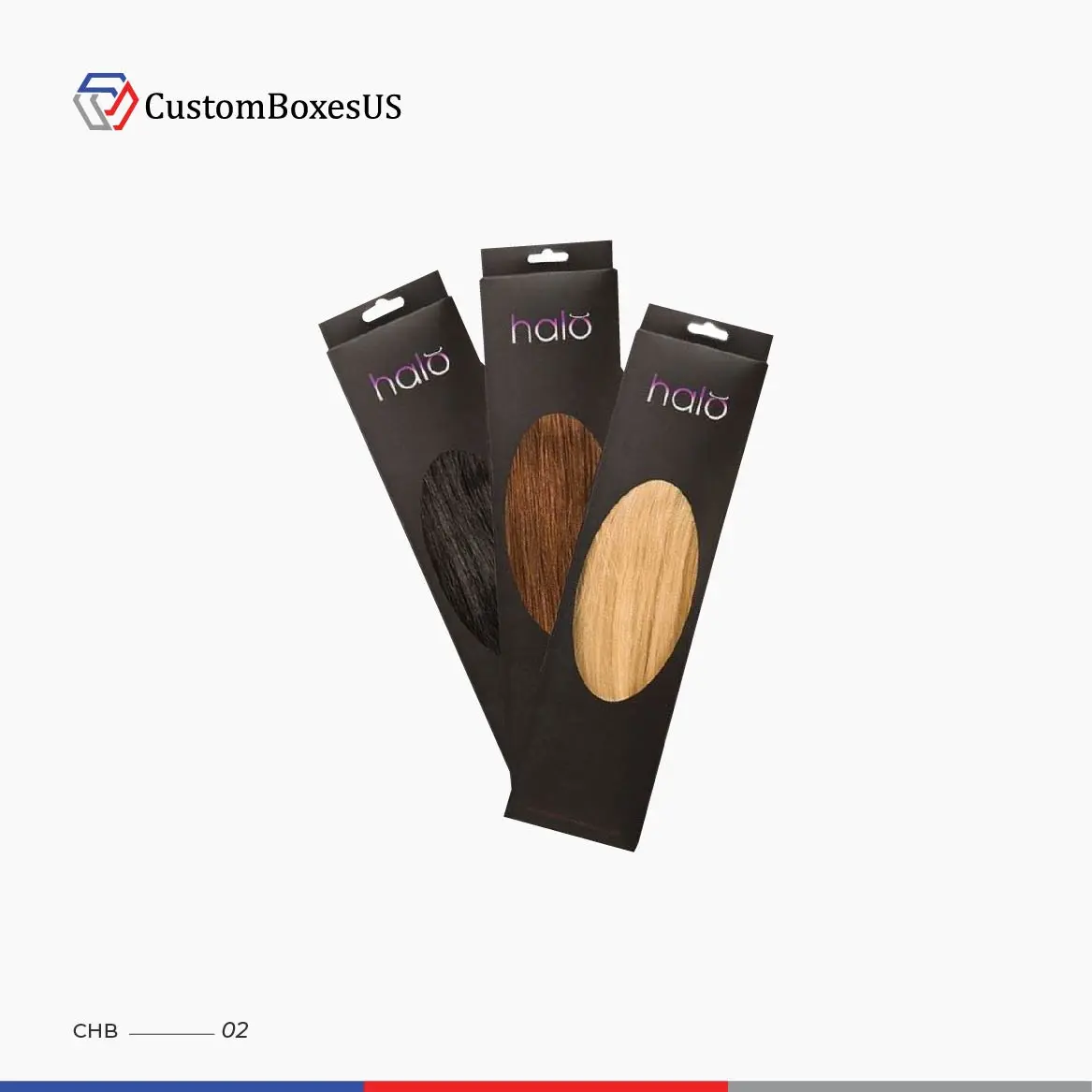 Custom Hangable Hair Extension Packaging Boxes