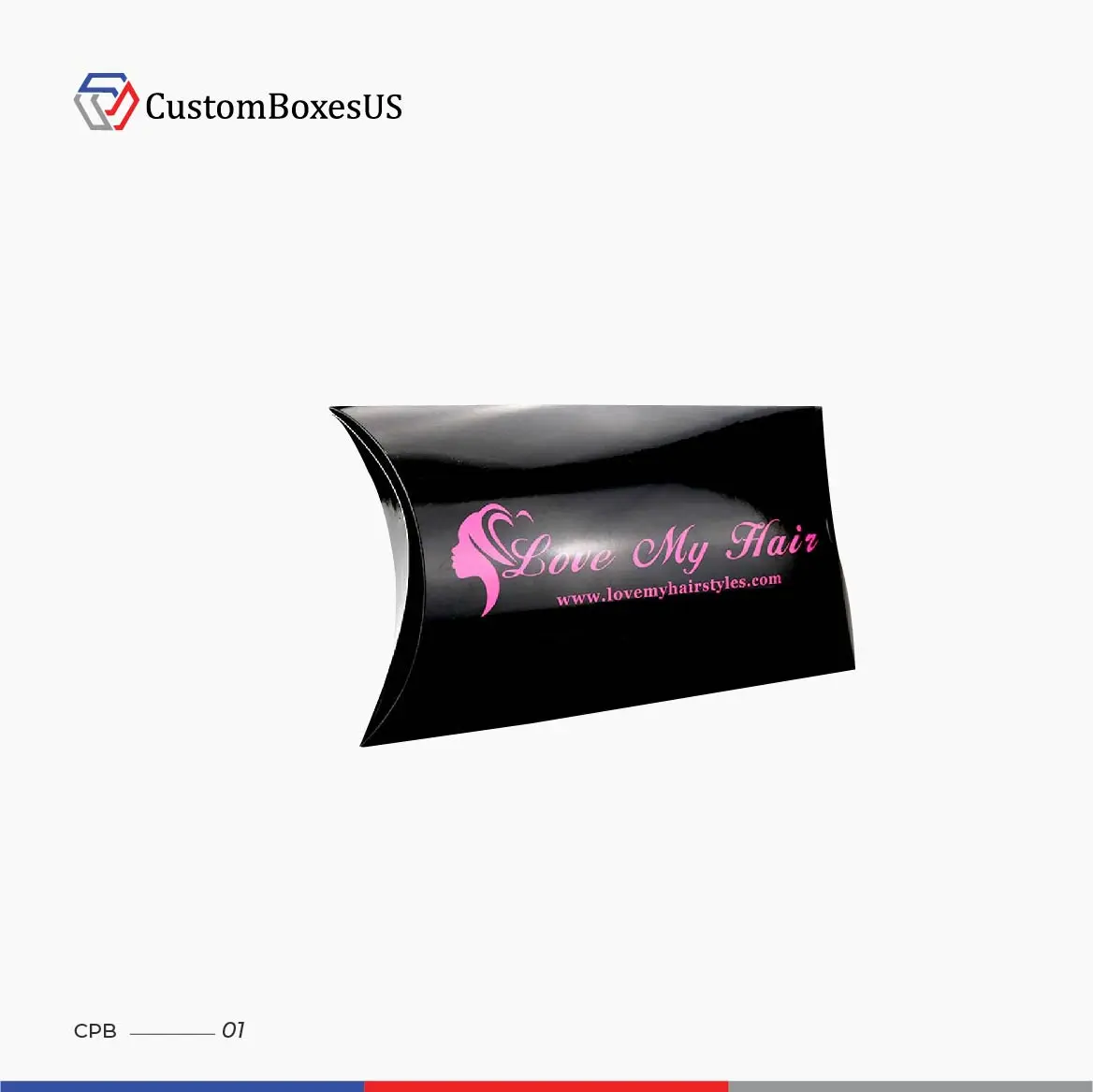 Custom Printed Pillow Hair Extension Boxes